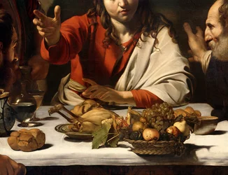 Wieczerza w Emaus, 1601 (olej i tempera na płótnie) (detal 928)